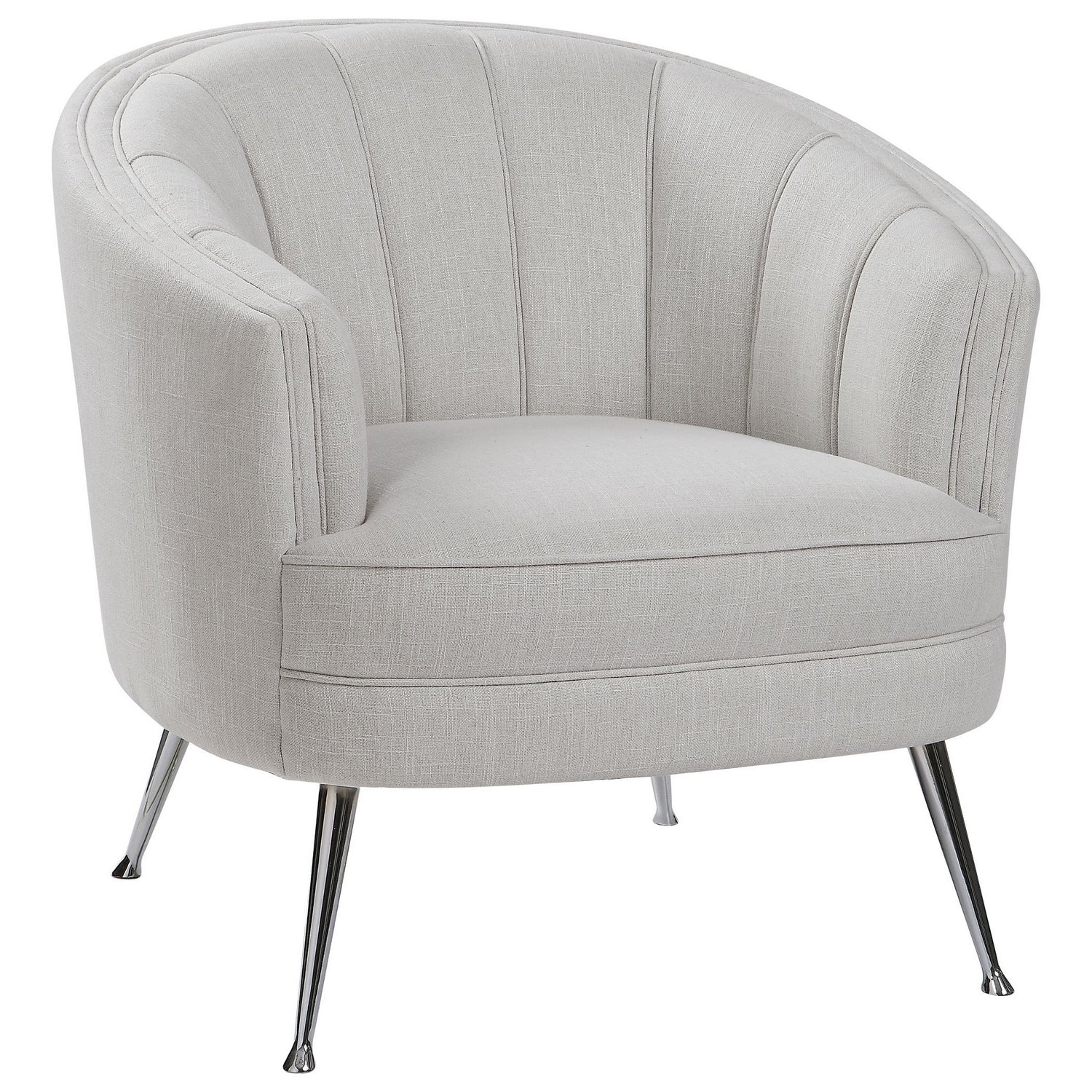 Uttermost - 23510 - Accent Chair - Janie - Polished Nickel