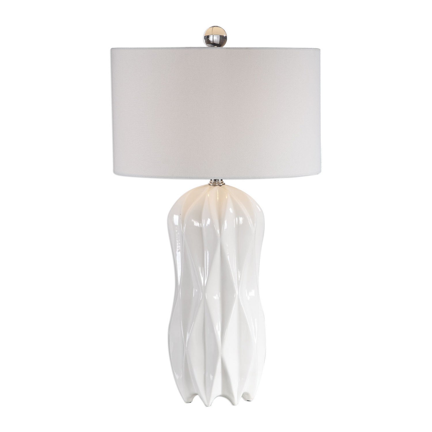 Uttermost - 26204 - One Light Table Lamp - Malena - Polished Nickel