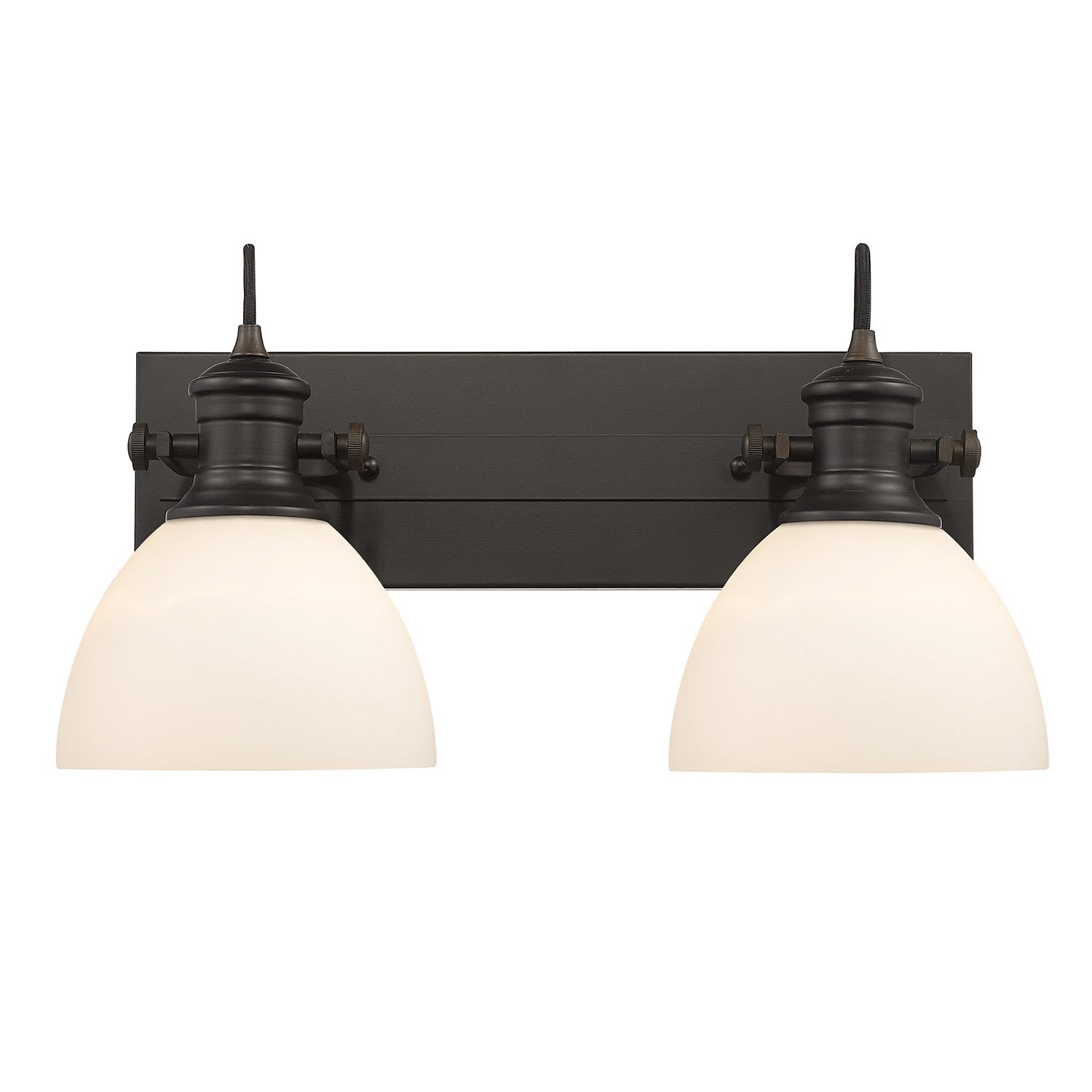 Golden - 3118-BA2 RBZ-OP - Two Light Bath Vanity - Hines - Rubbed Bronze