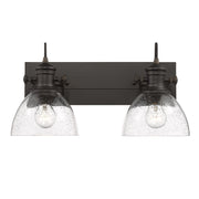 Golden - 3118-BA2 RBZ-SD - Two Light Bath Vanity - Hines - Rubbed Bronze