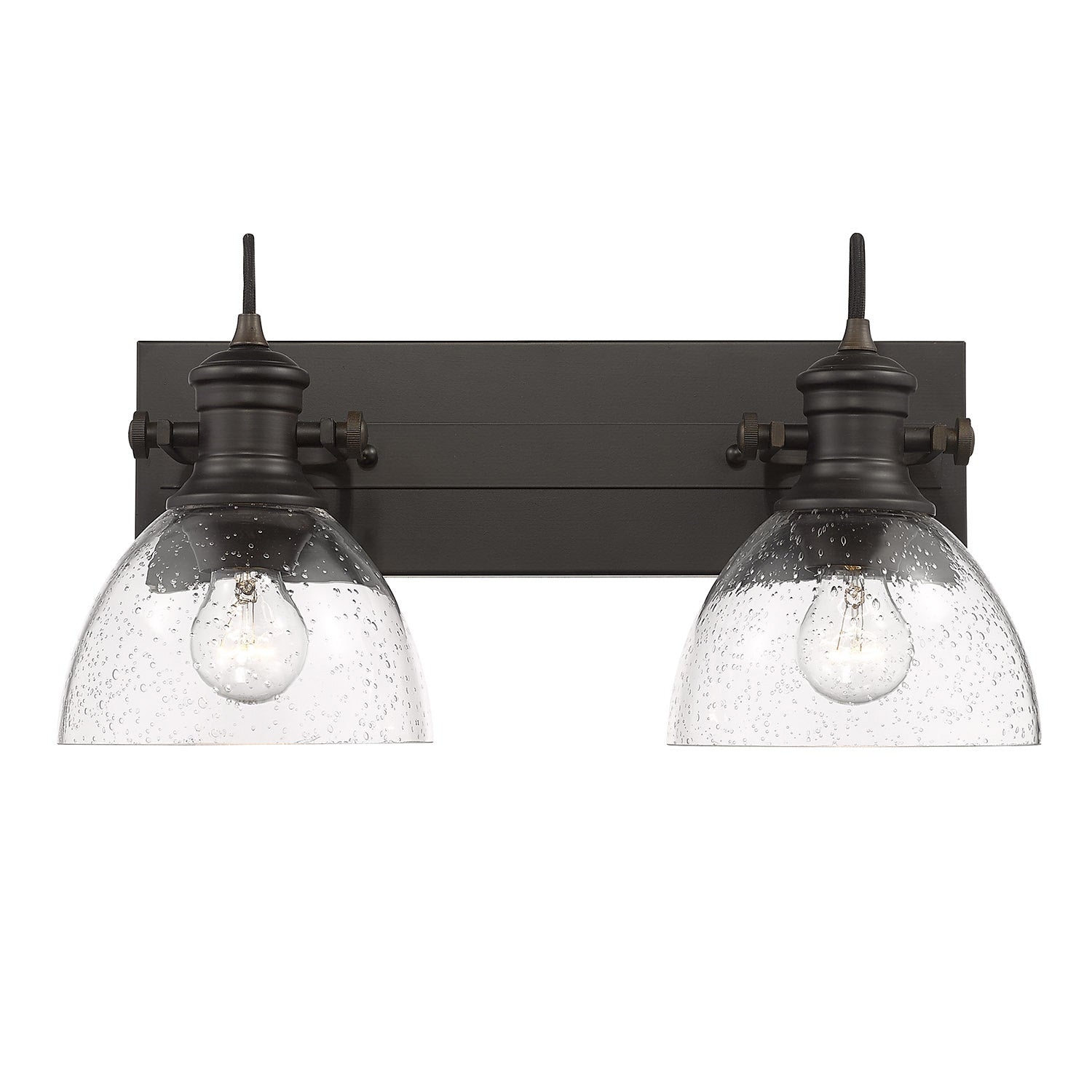 Golden - 3118-BA2 RBZ-SD - Two Light Bath Vanity - Hines - Rubbed Bronze