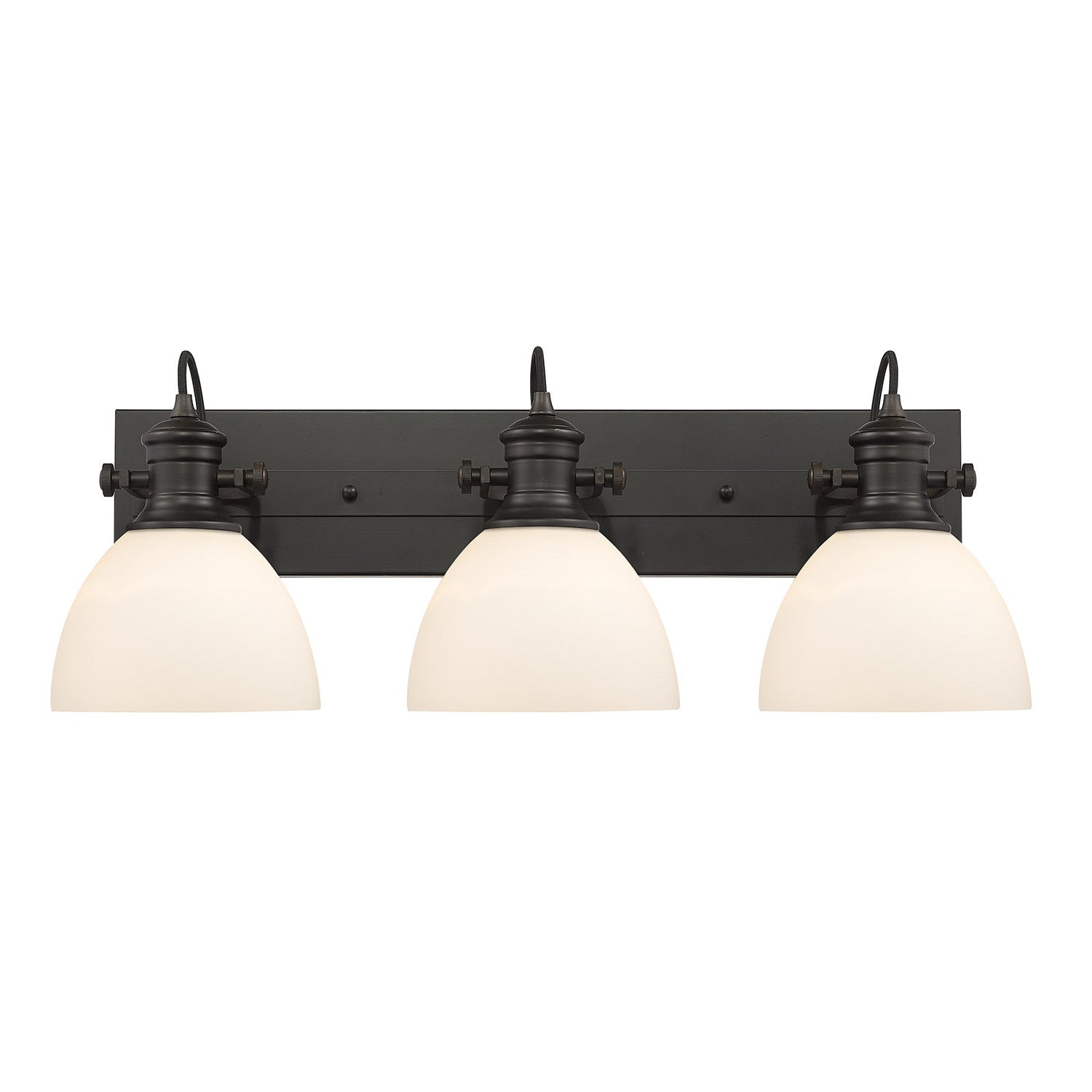 Golden - 3118-BA3 RBZ-OP - Three Light Bath Vanity - Hines - Rubbed Bronze