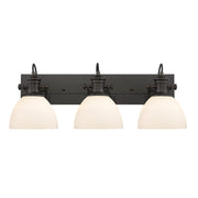 Golden - 3118-BA3 RBZ-OP - Three Light Bath Vanity - Hines - Rubbed Bronze