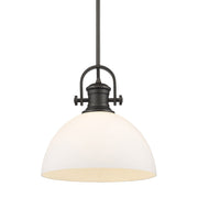 Golden - 3118-L RBZ-OP - One Light Pendant - Hines - Rubbed Bronze
