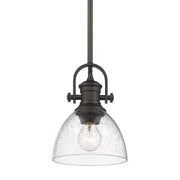 Golden - 3118-M1L RBZ-SD - One Light Mini Pendant - Hines - Rubbed Bronze