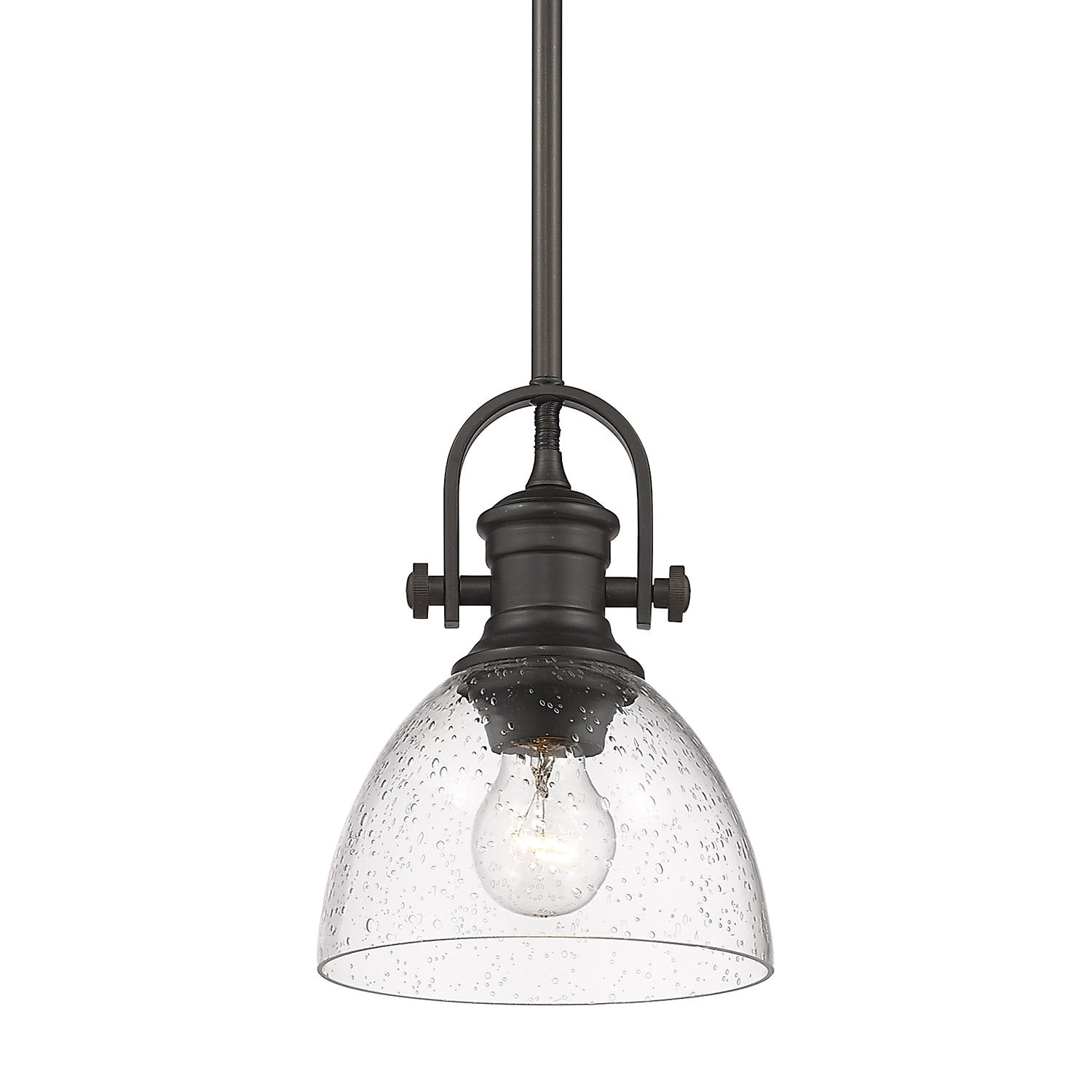 Golden - 3118-M1L RBZ-SD - One Light Mini Pendant - Hines - Rubbed Bronze