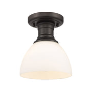 Golden - 3118-SF RBZ-OP - One Light Semi-Flush Mount - Hines - Rubbed Bronze