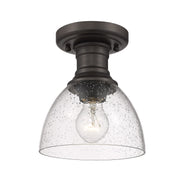 Golden - 3118-SF RBZ-SD - One Light Semi-Flush Mount - Hines - Rubbed Bronze