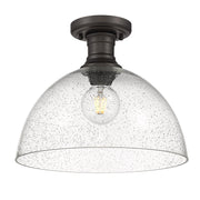 Golden - 3118-SF14 RBZ-SD - One Light Semi-Flush Mount - Hines - Rubbed Bronze