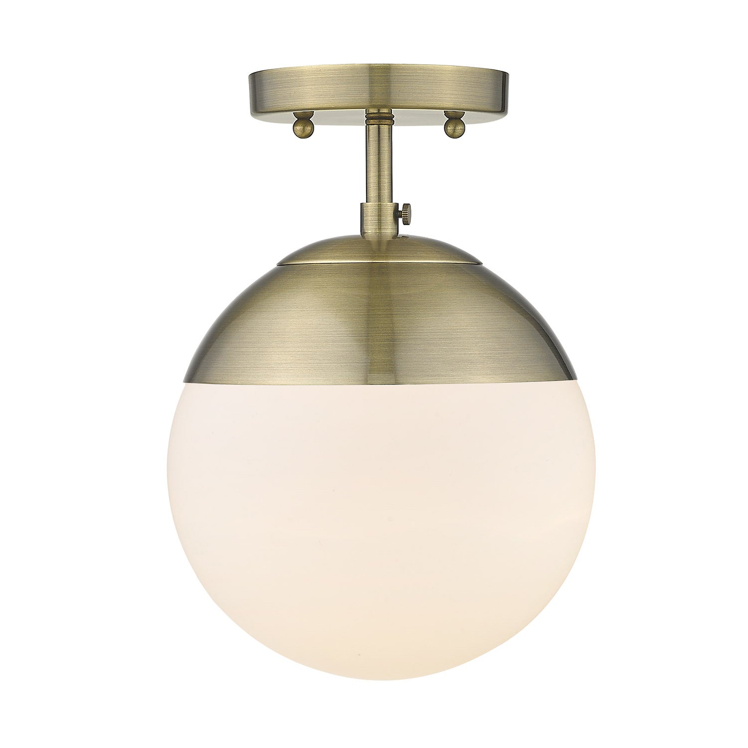 Golden - 3218-SF AB-AB - One Light Semi-Flush Mount - Dixon - Aged Brass