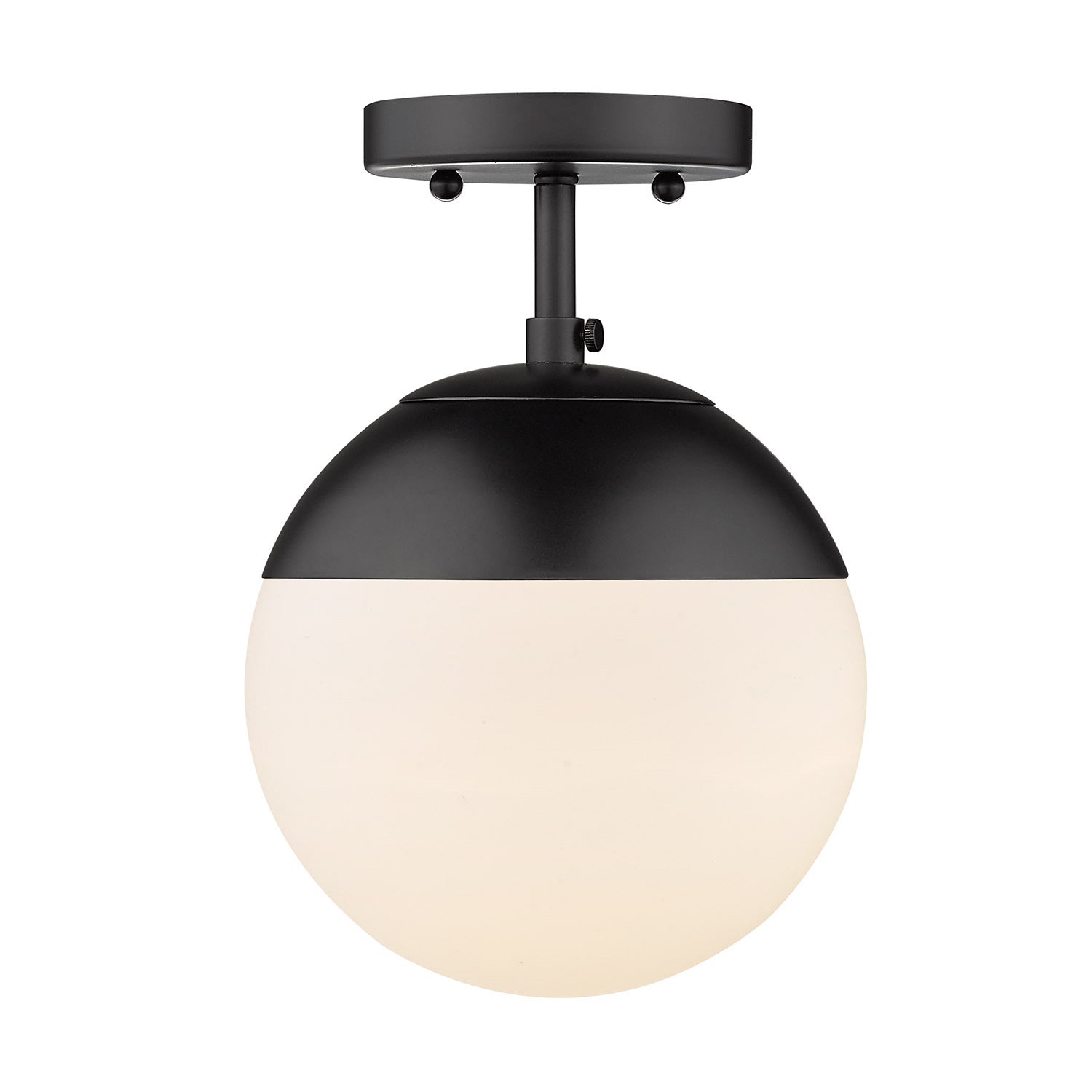Golden - 3218-SF BLK-BLK - One Light Semi-Flush Mount - Dixon - Matte Black