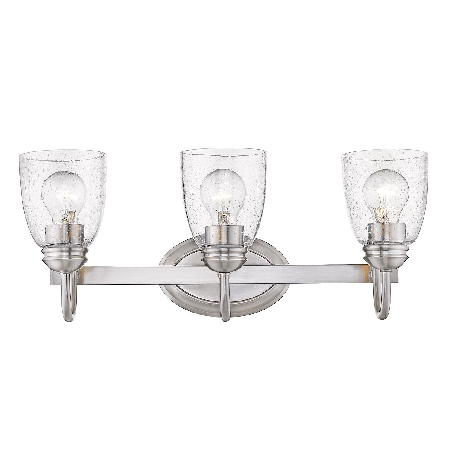 Golden - 8001-BA3 PW-SD - Three Light Vanity Light - Parrish - Pewter