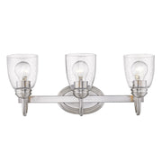 Golden - 8001-BA3 PW-SD - Three Light Vanity Light - Parrish - Pewter
