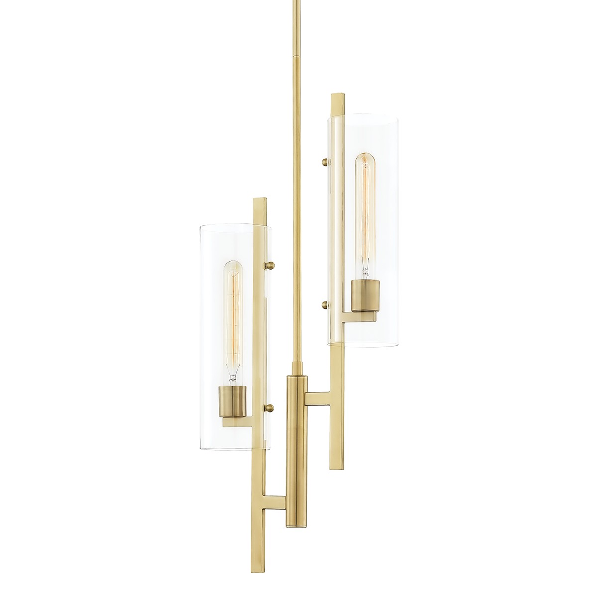 Mitzi - H326702-AGB - Two Light Pendant - Ariel - Aged Brass