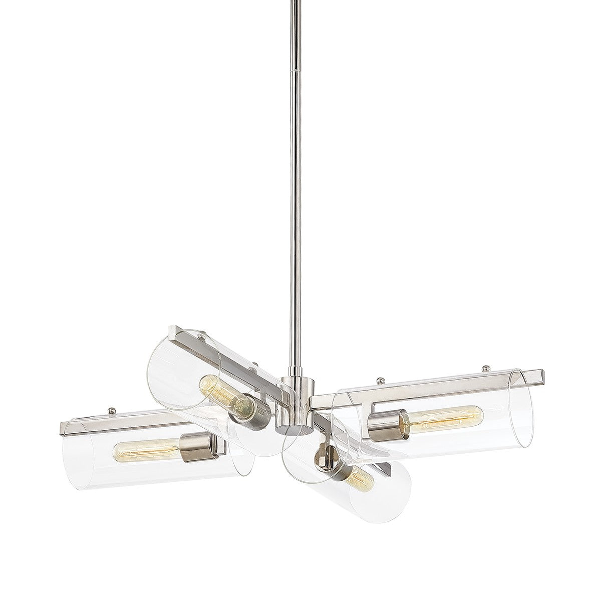 Mitzi - H326804-PN - Four Light Chandelier - Ariel - Polished Nickel