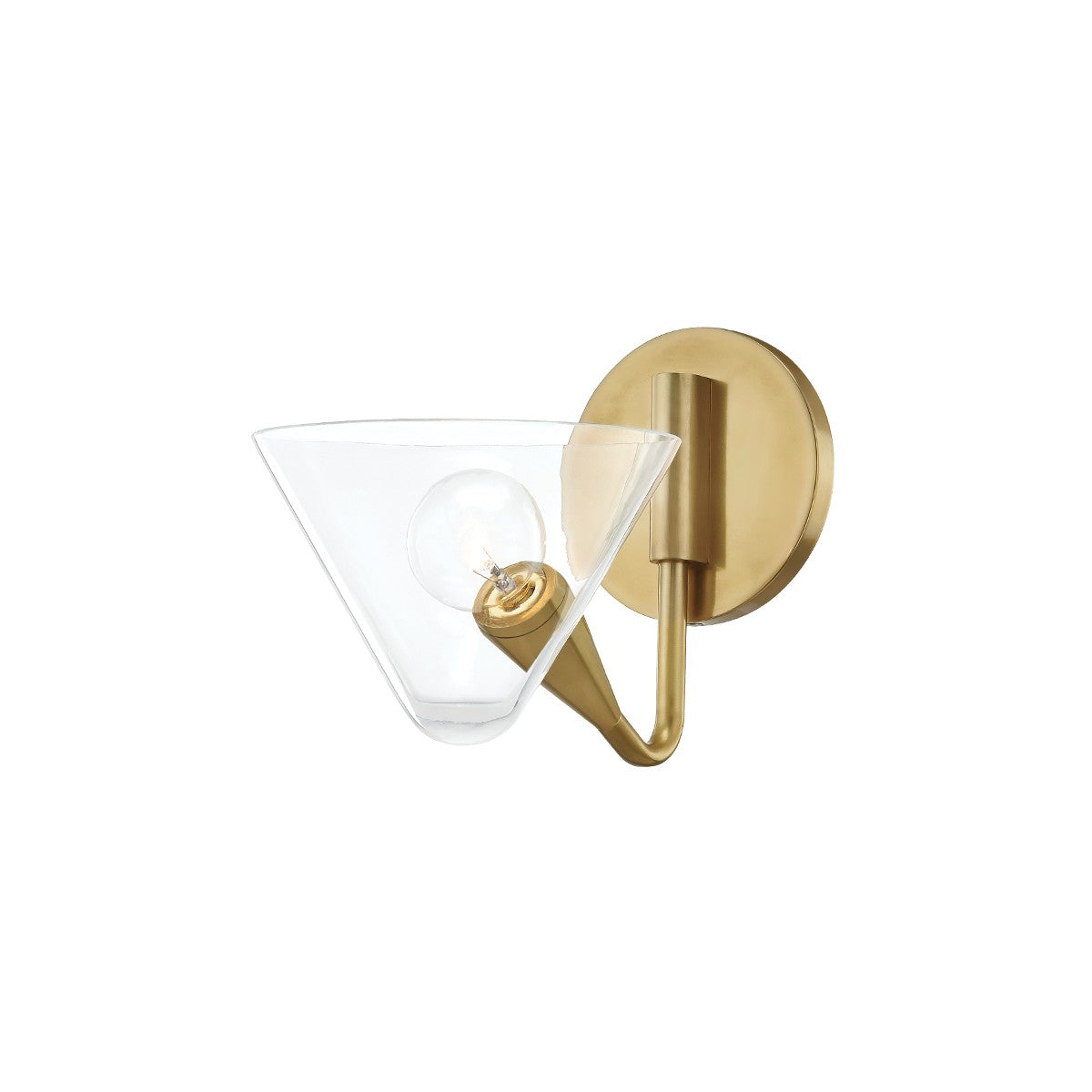 Mitzi - H327101-AGB - One Light Wall Sconce - Isabella - Aged Brass