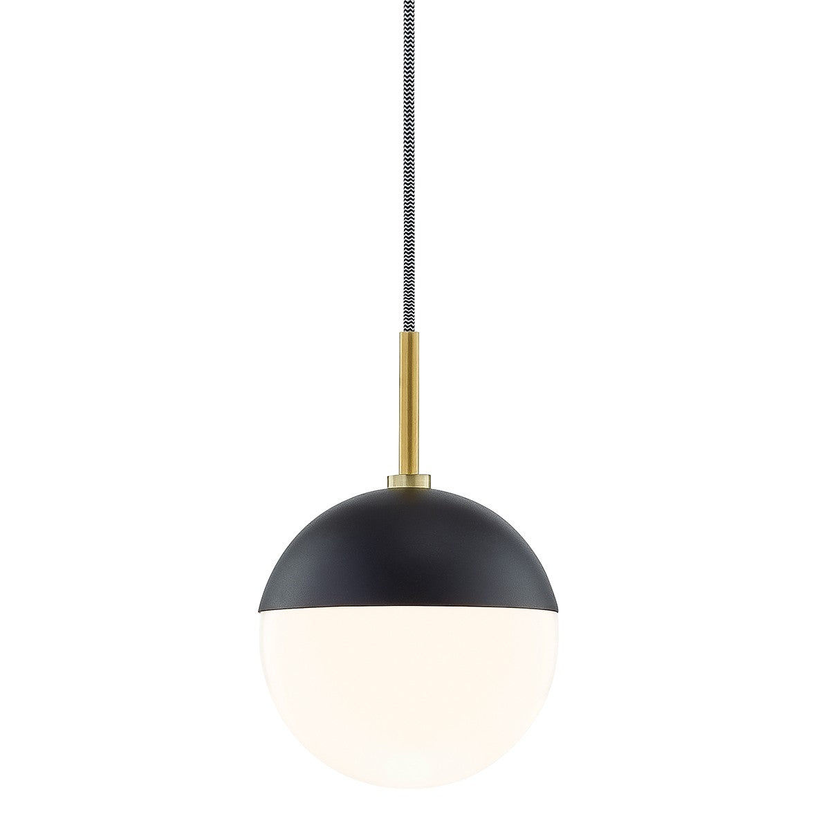Mitzi - H344701-AGB/BK - One Light Pendant - Renee - Aged Brass/Black