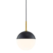 Mitzi - H344701-AGB/BK - One Light Pendant - Renee - Aged Brass/Black