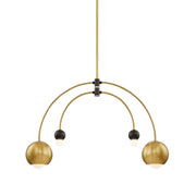 Mitzi - H348804-AGB/BK - Four Light Chandelier - Willow - Aged Brass/Black