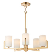 Maxim - 21286SWSBR - Five Light Chandelier - Dart - Satin Brass