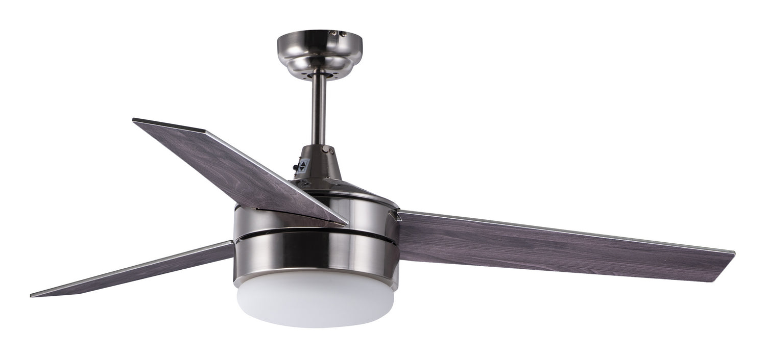Maxim - 89909FTSNBK - 52" Ceiling Fan - Trio - Satin Nickel / Black
