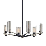 Troy Lighting - F7116-SFB/SN - Six Light Chandelier - Pilsen - Soft Off Black/Satin Nickel