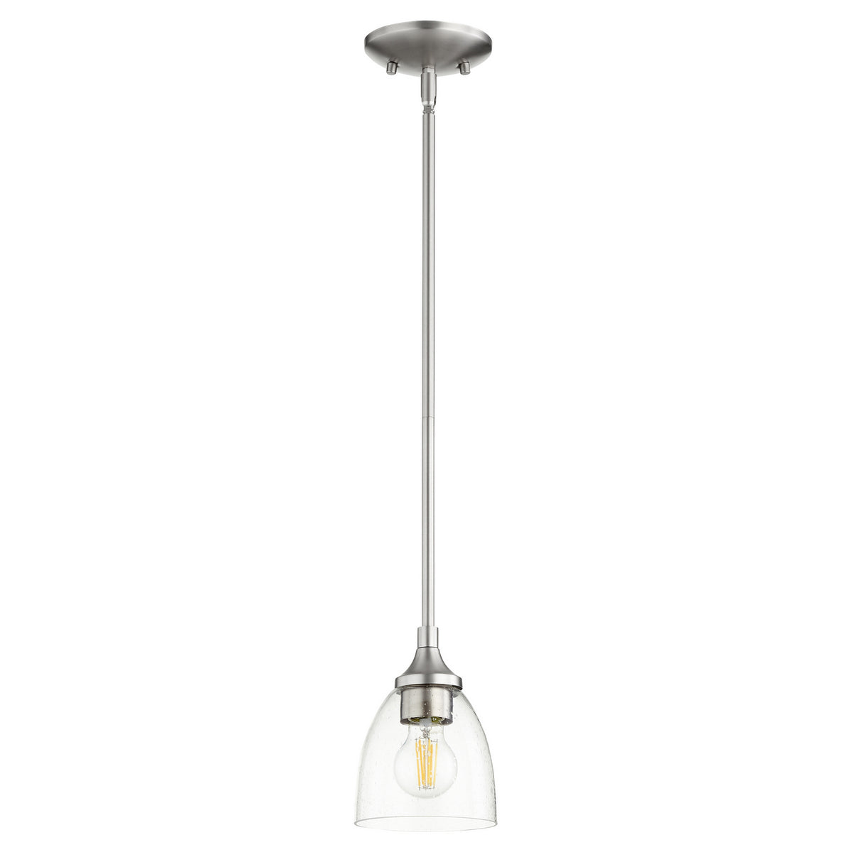 Quorum - 3059-265 - One Light Pendant - Enclave - Satin Nickel|Clear Seeded