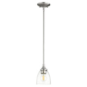 Quorum - 3059-265 - One Light Pendant - Enclave - Satin Nickel|Clear Seeded