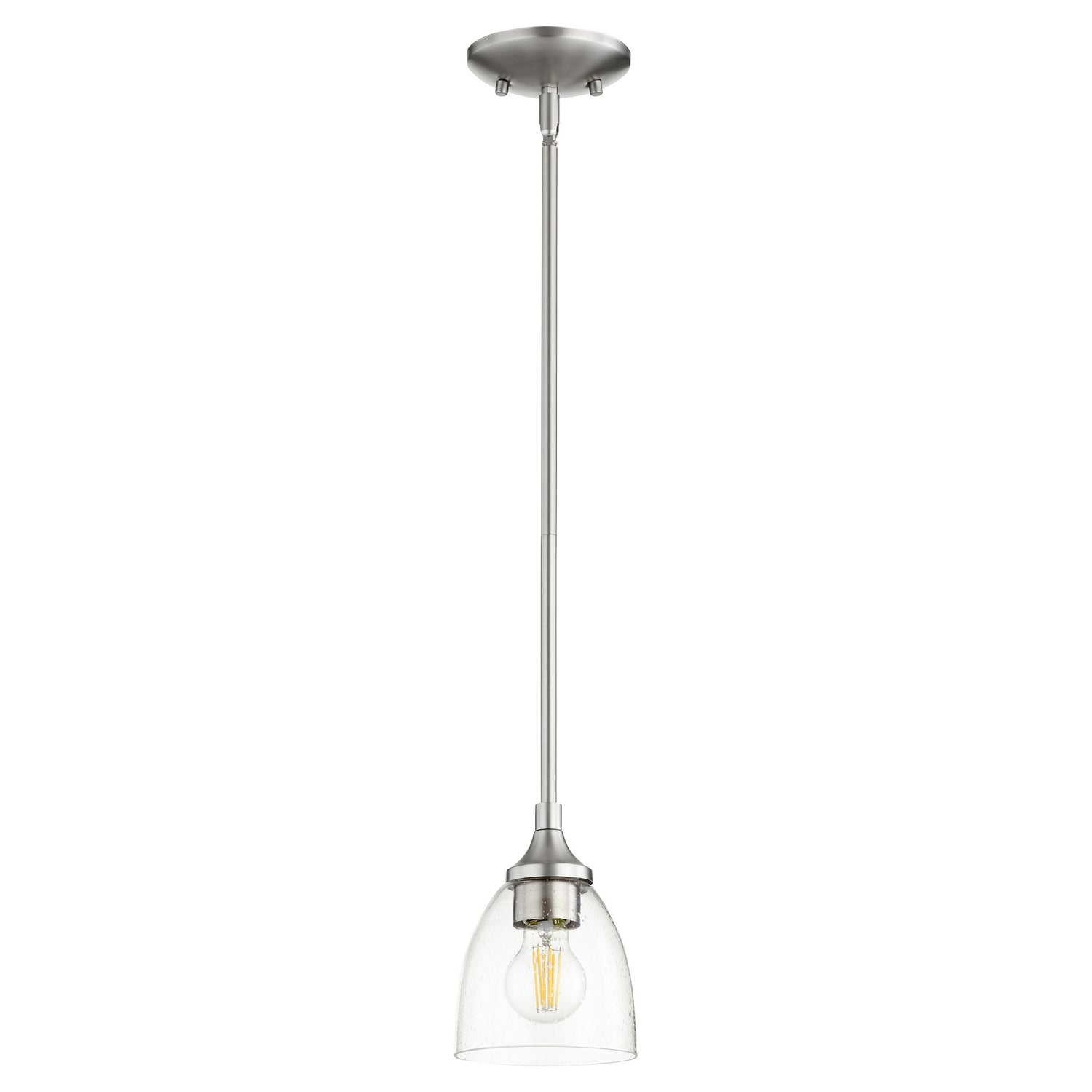 Quorum - 3059-265 - One Light Pendant - Enclave - Satin Nickel|Clear Seeded