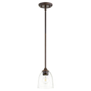 Quorum - 3127-286 - One Light Pendant - Jardin - Oiled Bronze|Clear Seeded