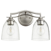 Quorum - 5027-2-265 - Two Light Vanity - Jardin - Satin Nickel|Clear Seeded