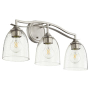 Quorum - 5027-3-265 - Three Light Vanity - Jardin - Satin Nickel|Clear Seeded
