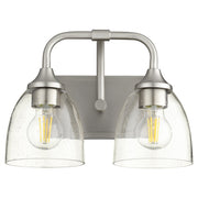 Quorum - 5059-2-265 - Two Light Vanity - Enclave - Satin Nickel|Clear Seeded