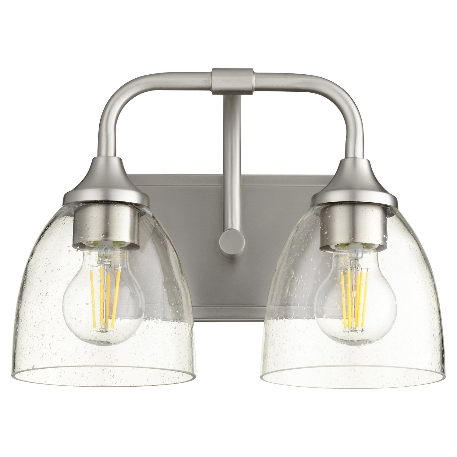 Quorum - 5059-2-265 - Two Light Vanity - Enclave - Satin Nickel|Clear Seeded