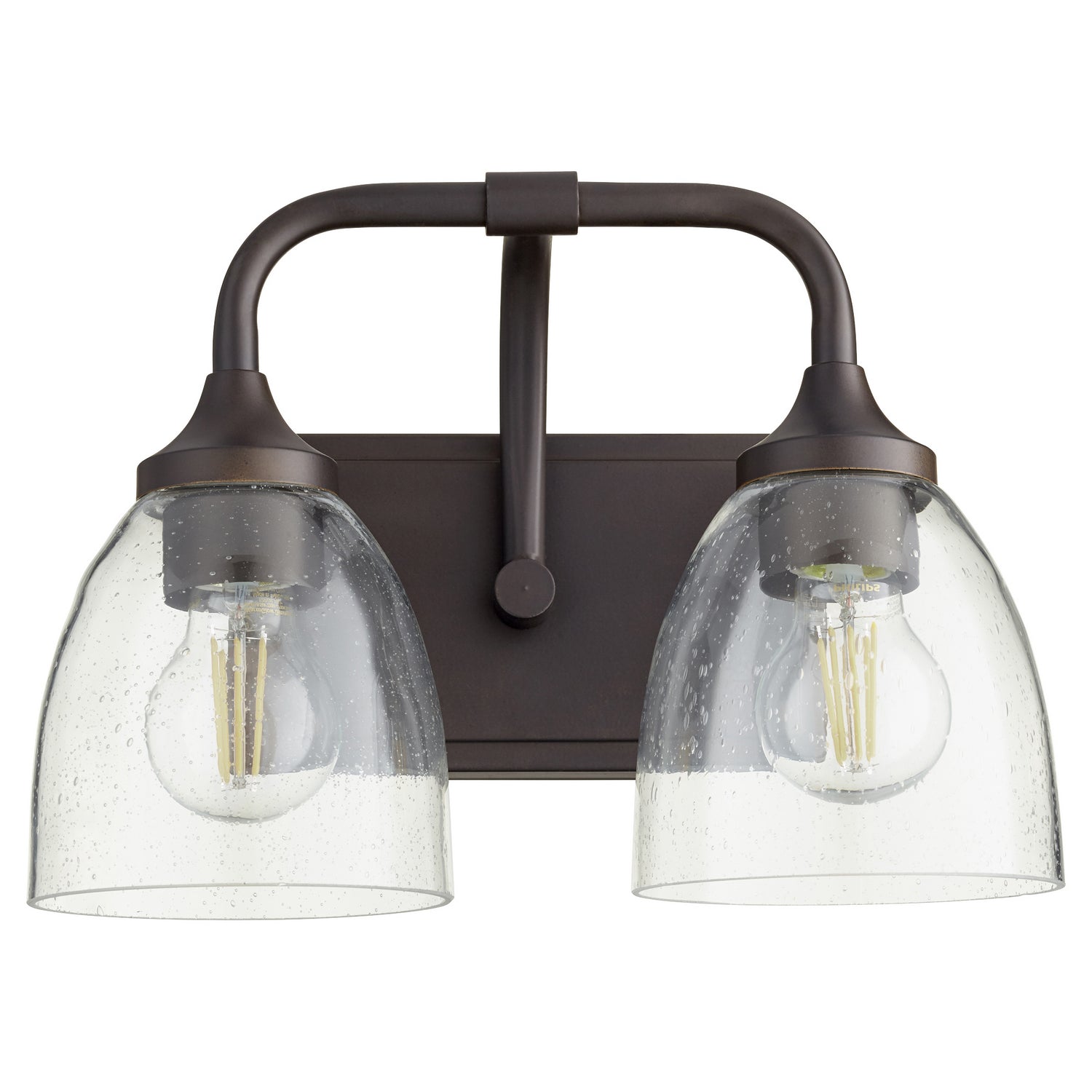 Quorum - 5059-2-286 - Two Light Vanity - Enclave - Oiled Bronze|Clear Seeded