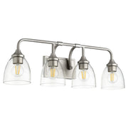 Quorum - 5059-4-265 - Four Light Vanity - Enclave - Satin Nickel|Clear Seeded