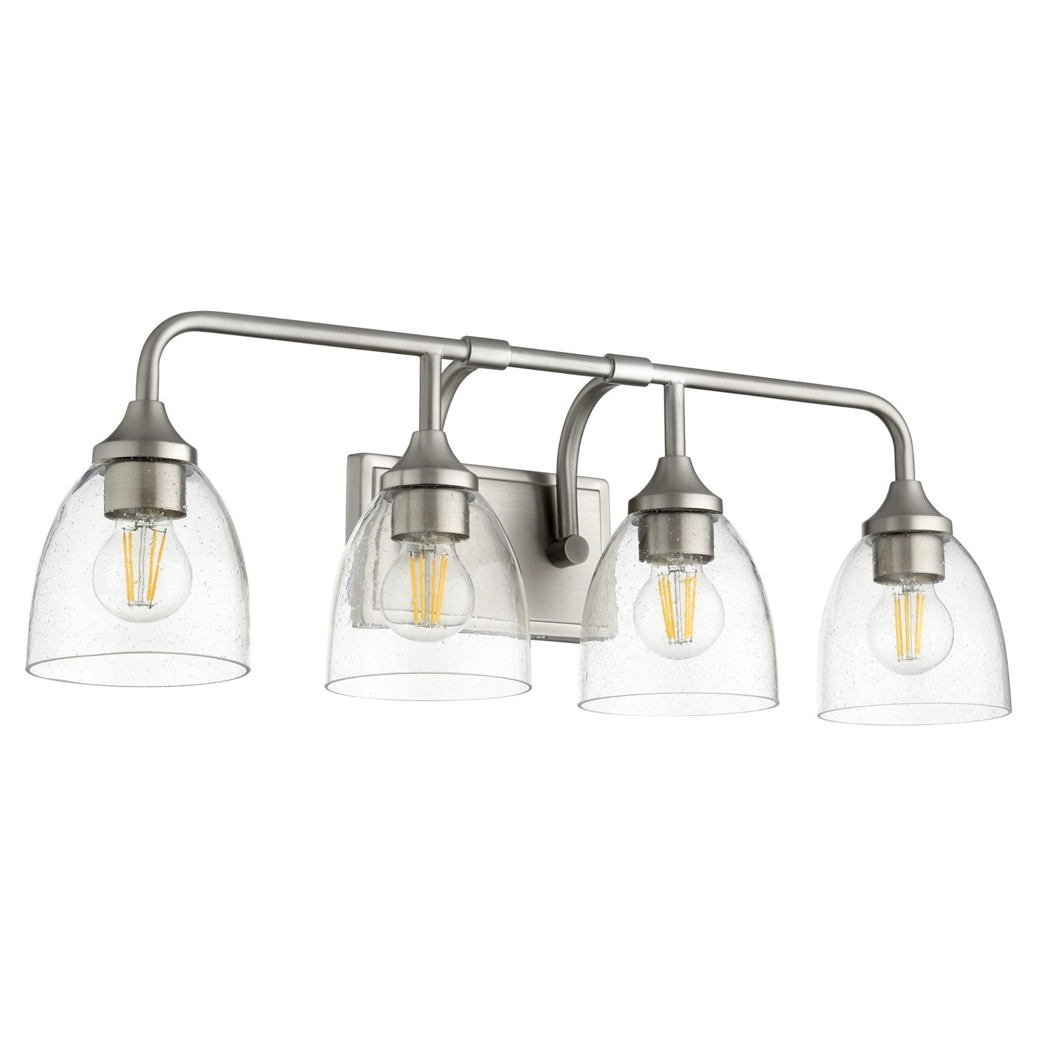 Quorum - 5059-4-265 - Four Light Vanity - Enclave - Satin Nickel|Clear Seeded