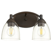 Quorum - 5069-2-286 - Two Light Vanity - Barkley - Oiled Bronze|Clear Seeded