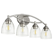 Quorum - 5069-4-265 - Four Light Vanity - Barkley - Satin Nickel|Clear Seeded