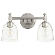Quorum - 5122-2-265 - Two Light Vanity - Rossington - Satin Nickel|Clear Seeded