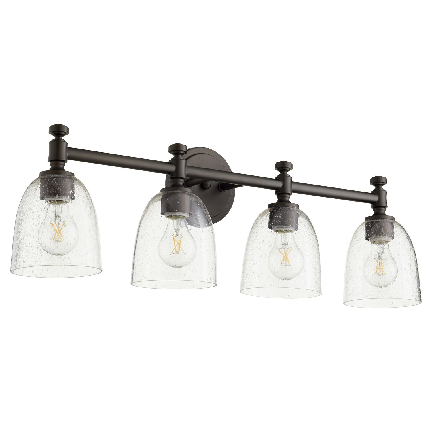 Quorum - 5122-4-286 - Four Light Vanity - Rossington - Oiled Bronze|Clear Seeded