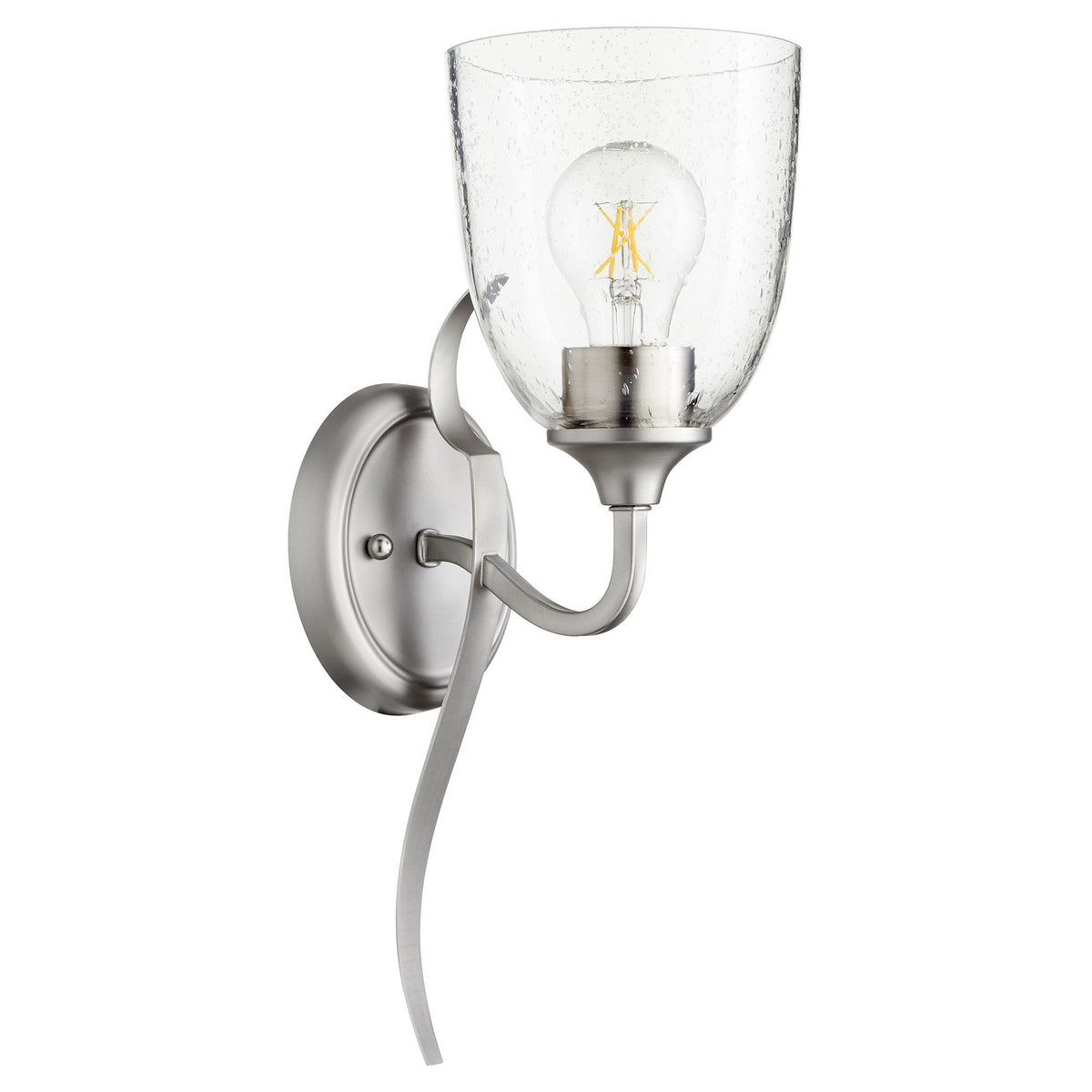 Quorum - 5427-1-265 - One Light Wall Mount - Jardin - Satin Nickel|Clear Seeded