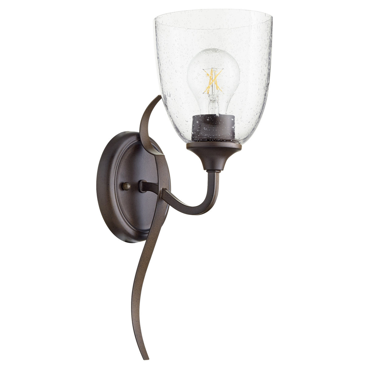 Quorum - 5427-1-286 - One Light Wall Mount - Jardin - Oiled Bronze|Clear Seeded