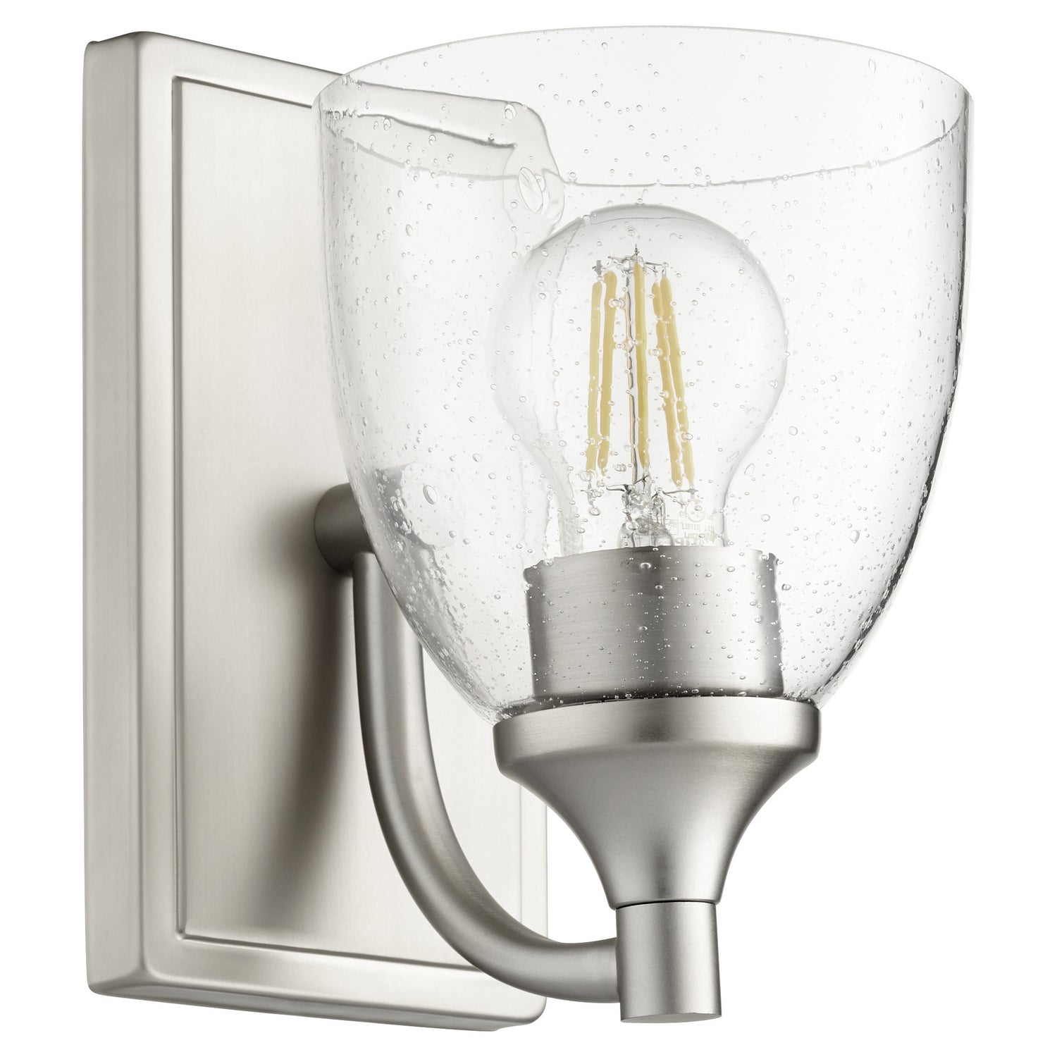 Quorum - 5459-1-265 - One Light Wall Mount - Enclave - Satin Nickel|Clear Seeded