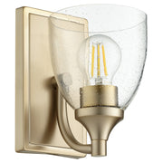 Quorum - 5459-1-280 - One Light Wall Mount - Enclave - Aged Brass|Clear Seeded