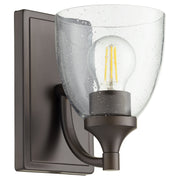 Quorum - 5459-1-286 - One Light Wall Mount - Enclave - Oiled Bronze|Clear Seeded