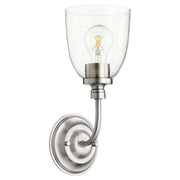 Quorum - 5522-1-265 - One Light Wall Mount - Rossington - Satin Nickel|Clear Seeded