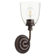 Quorum - 5522-1-286 - One Light Wall Mount - Rossington - Oiled Bronze|Clear Seeded