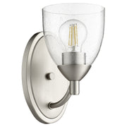 Quorum - 5569-1-265 - One Light Wall Mount - Barkley - Satin Nickel|Clear Seeded