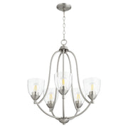 Quorum - 6069-5-265 - Five Light Chandelier - Barkley - Satin Nickel|Clear Seeded